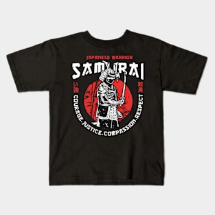 Japanese Warrior Samurai Kids T-Shirt